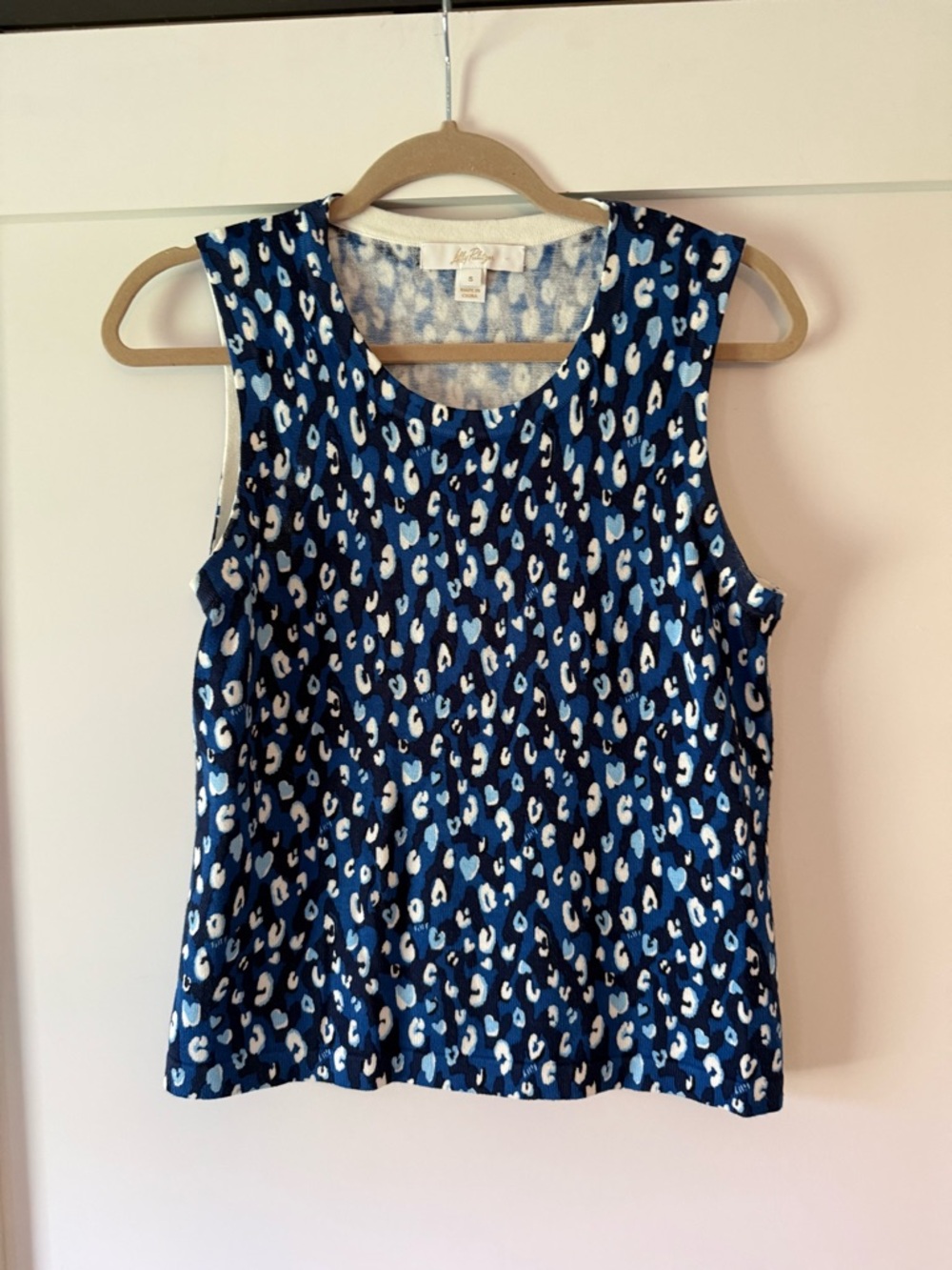Lilly Pulitzer Blue Leopard-Print Sleeveless Tank